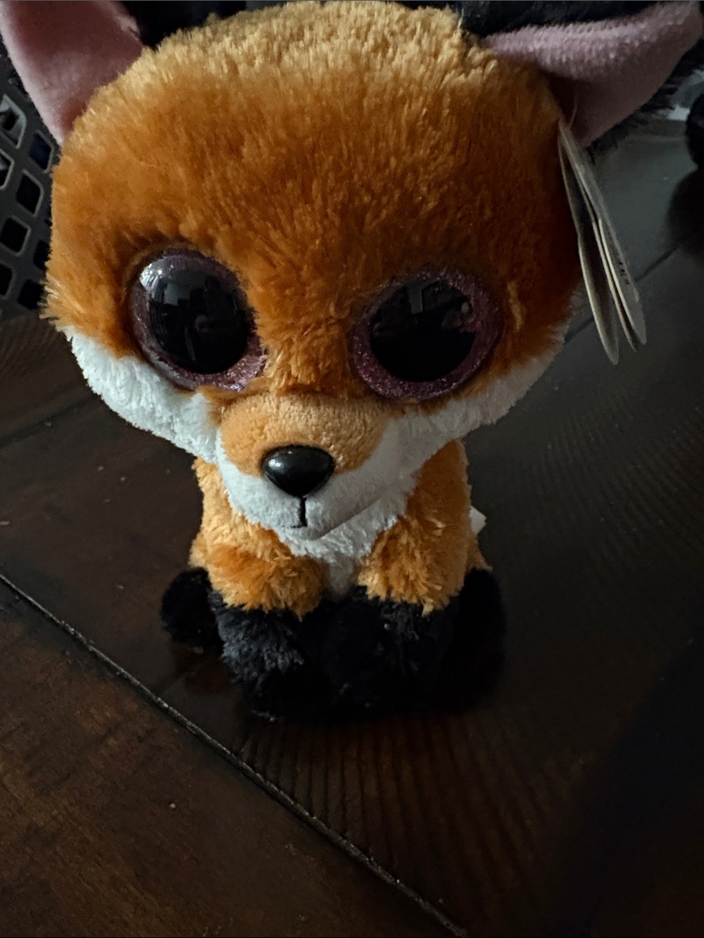 Ty Fox Plush with Sparkle Eyes - Orange, White & Black